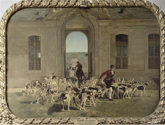 La meute sortant des Grandes Ecuries - 1865 - © Joconde - Chantilly - Musée Condé